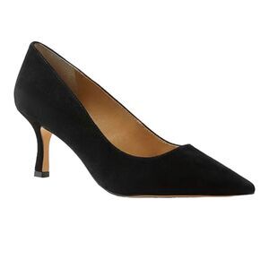 Ann taylor eryn heels 6.5 kitten suede pumps black